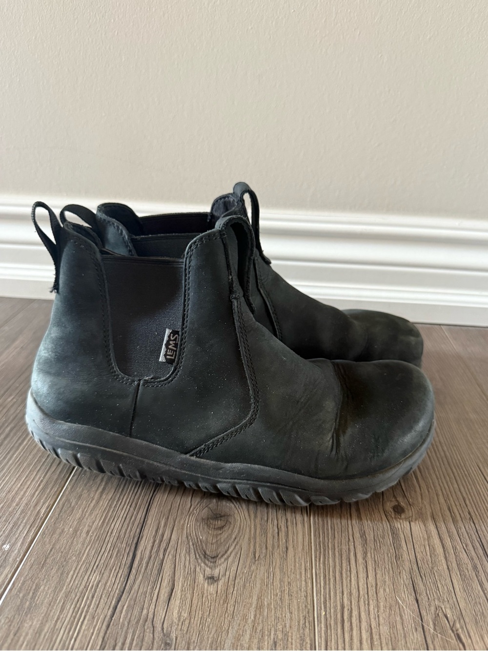 Lems Chelsea Boot Waterproof Obsidian Leather Size 9.5